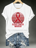 Women's BLOOD CANCER WARRIOR Print T-Shirt