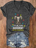 Women's It's Ok To Be Different V-Neck T-Shirt