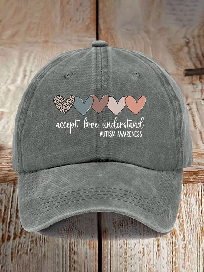 Unisex Autism Awareness Print Baseball Cap
