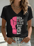 Women's Breast cancer Print Top