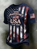 Men's American Anniversary Waffle-Knit Short-Sleeve T-Shirt
