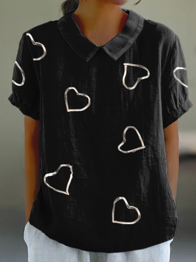 Women's Breast Cancer Awareness Print Casual Shirt