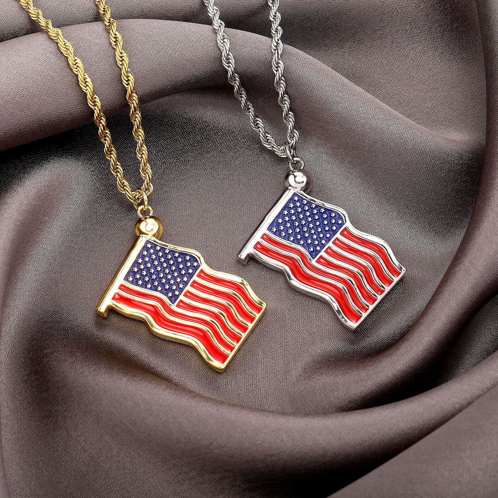 Men's American Independence Day Pendant Necklace