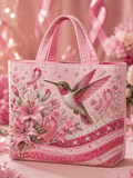 Pink October Breast Cancer Awareness Month Tote Bag