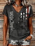 Women'S Casual U.S. 250th Anniversary Commemorative Printed T-Shirt