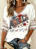 Women's USA 250th Anniversary Printed T-shirt