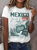 Women's Gulf Of Mexico Print Round Neck T-Shirt