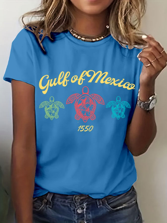 Women's Gulf Of Mexico Print T-Shirt