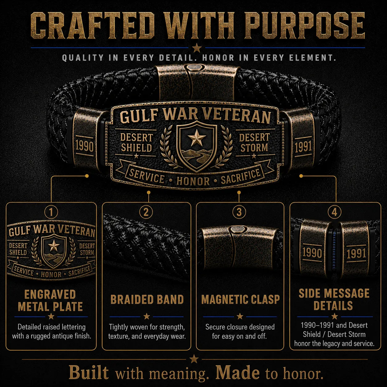 Gulf War Veteran Honor Bracelet
