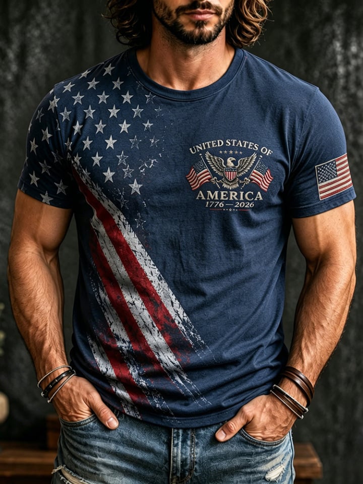 Men's USA 250th Anniversary Printed T-shirt