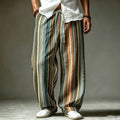 Men's Retro Bohemian Hippie Style Printed Casual Trousers