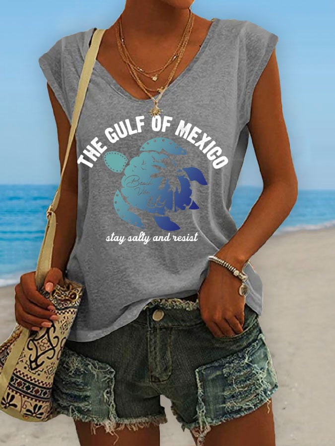 Women's Gulf Of Mexico Print Tank Top