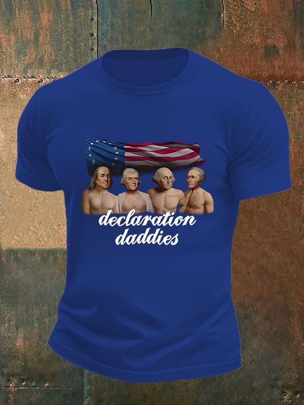Men's  declaration Round-neck Printed T-Shirt
