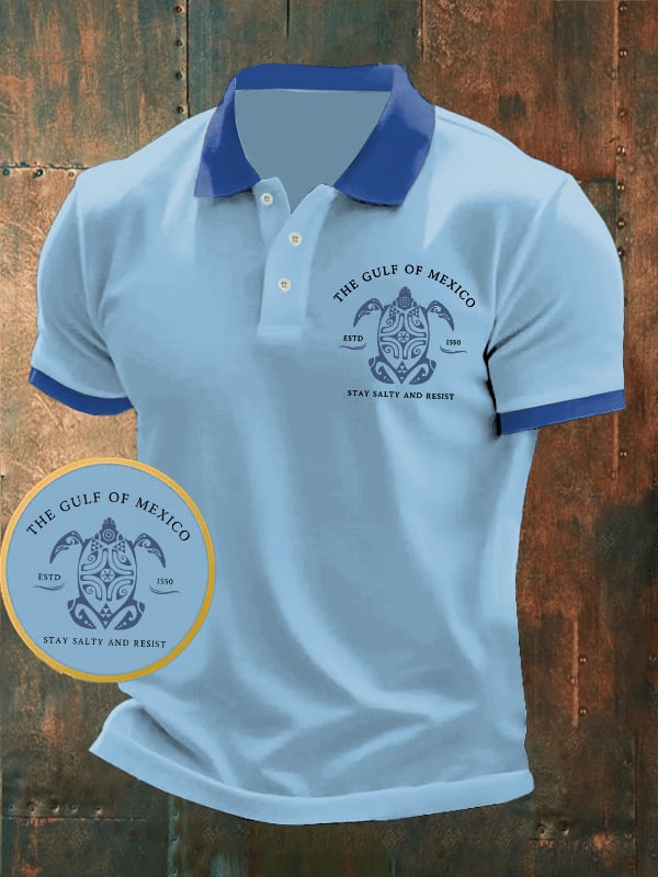 Men's Gulf Of Mexico Printed POLO Shirt