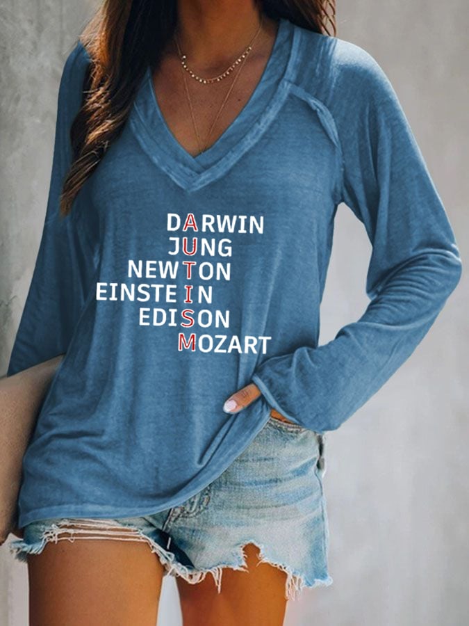 Women's Autism Acceptance Print Long Sleeve T-Shirt