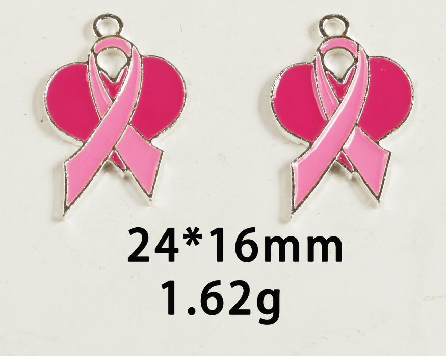 Breast Cancer Awareness Warrior Pink Alloy Pendant Accessory(Two Pack)