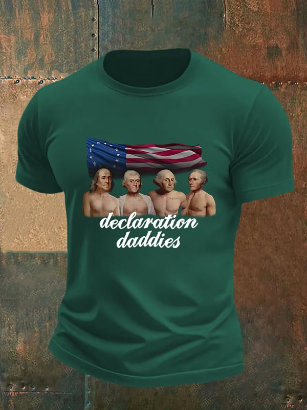 Men's  declaration Round-neck Printed T-Shirt