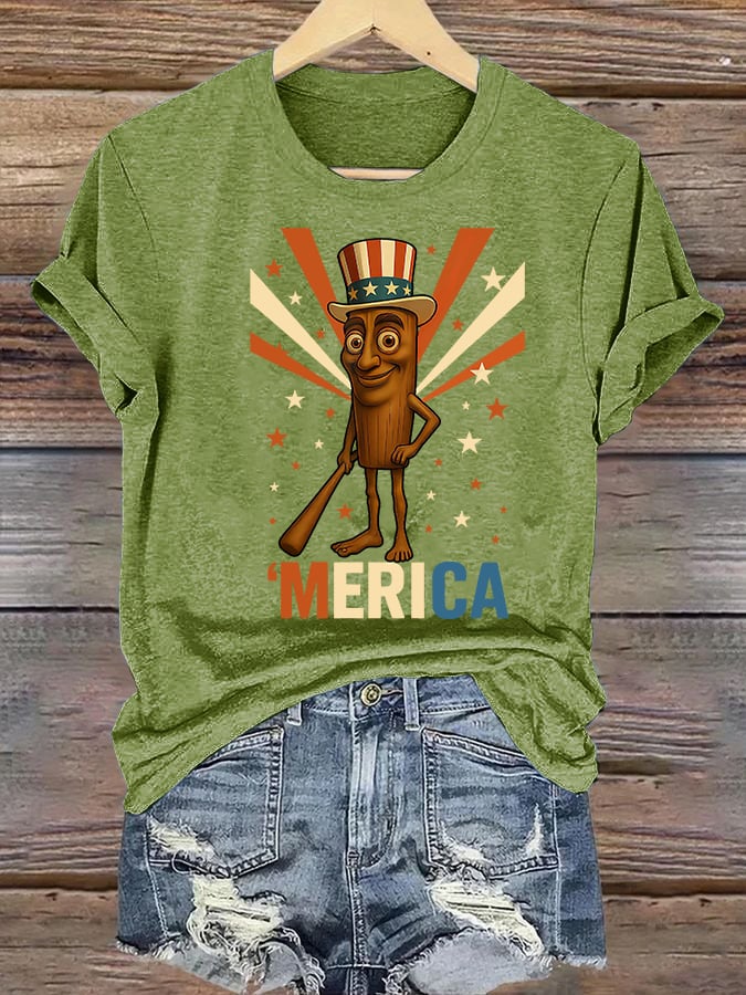 Women's MERICA Print T-Shirt