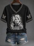 Women'S Country Music Legend Tribute Print T-Shirt