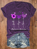 Women's Faith Hope Love Alzheimer's Awareness Tee