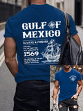 Men's Gulf Of Mexico Printed Round Neck T-Shirt