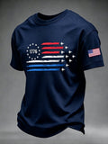 Men's 250th Anniversary Patriot Aircraft Print Short-Sleeve T-Shirt