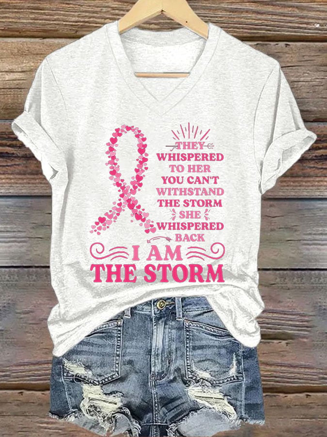 Women'S Breast Cancer Printed T-Shirt