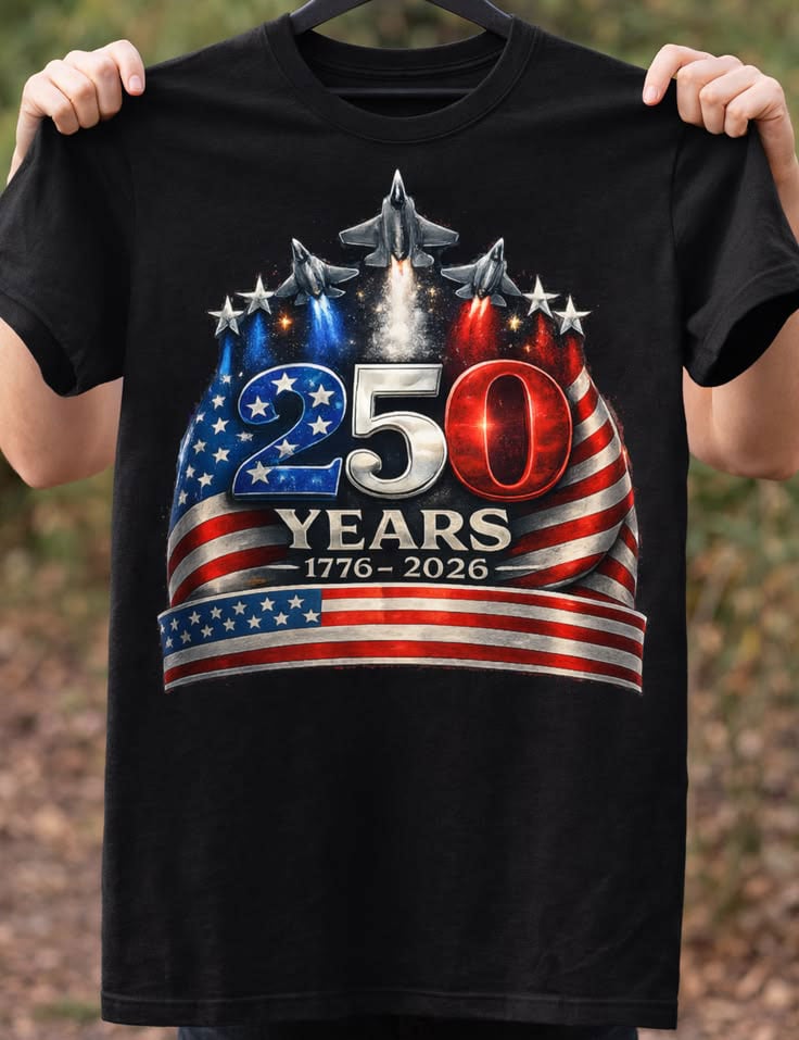 Men's 250th Anniversary Print Short-Sleeve Crew Neck T-Shirt