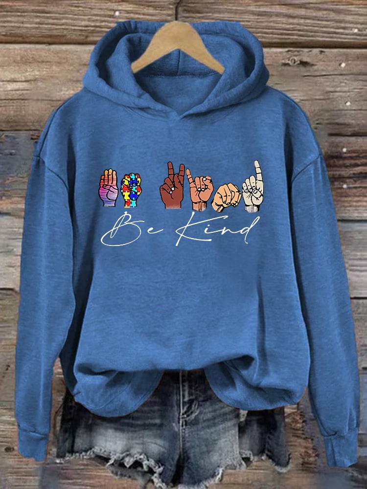 Women's Rainbow Be Kind Autism Hoodie