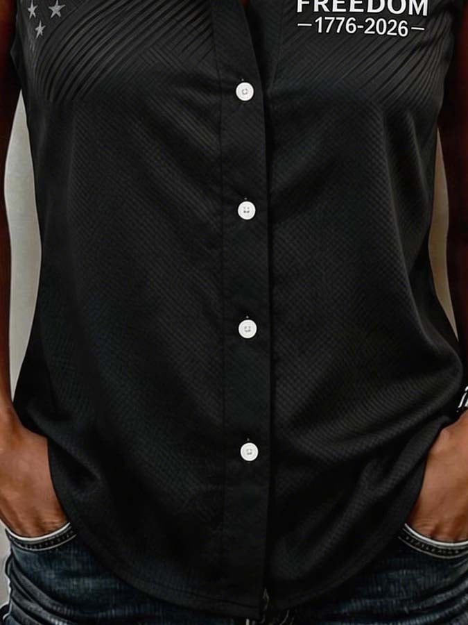 Women'S Casual Independence Day Printed Top