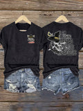 Women's Pirate Skull Print T-Shirt