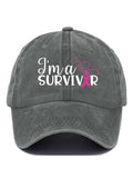 Unisex Breast Cancer Ribbon Survivor Print Cap
