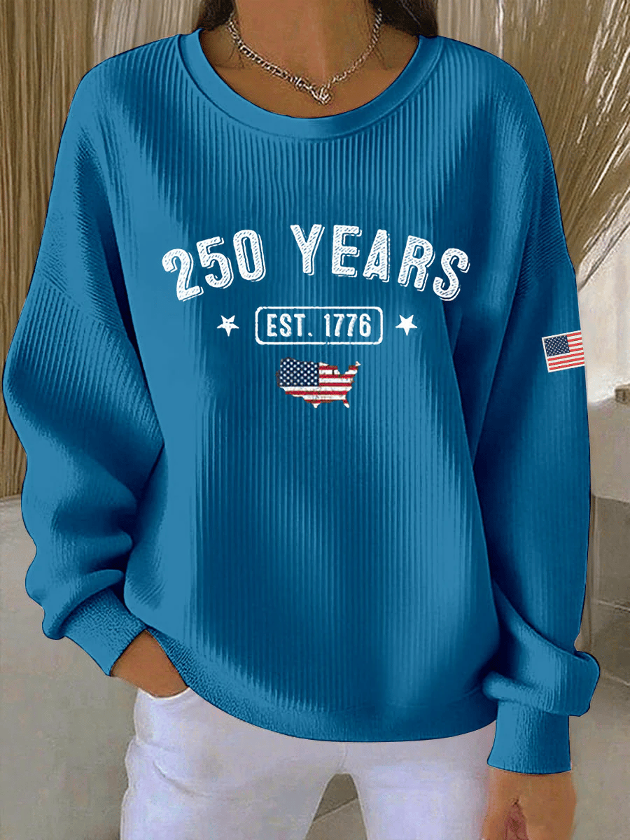 Women's 250th Anniversary Print Round Neck Sweatshirt