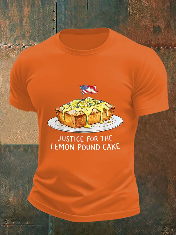 Men's JUSTICE FOR THE LEMON POUND CAKE  Print T-Shirt