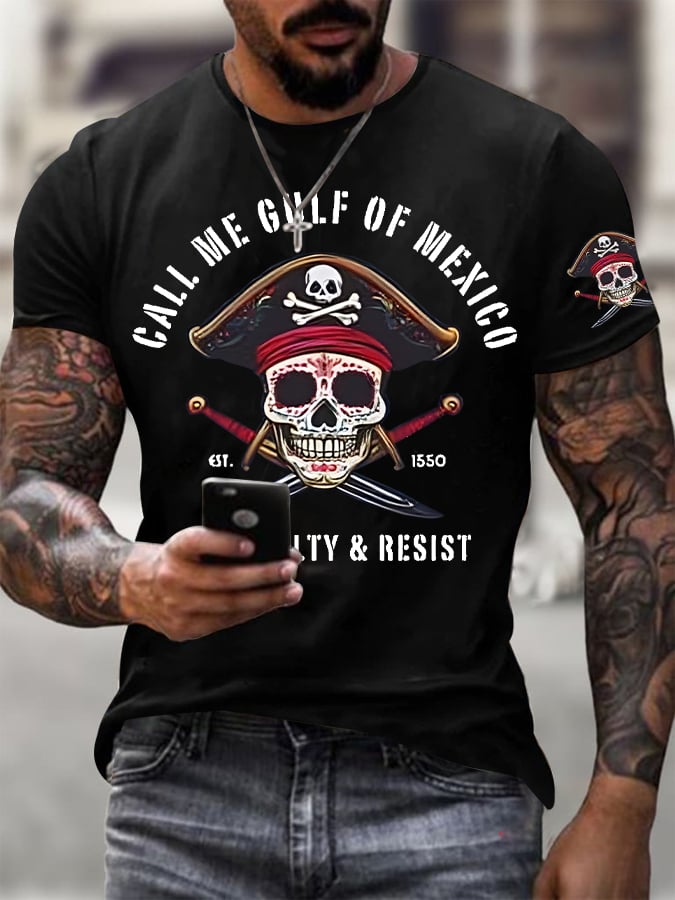 Men's Gulf Of Mexico Printed Round Neck T-Shirt