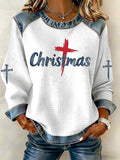 Women's Casual Christmas Merry Christmas Faith Sweatshirt