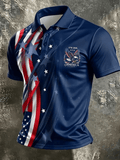 Men's America 250th Anniversary Print Casual Polo Shirt