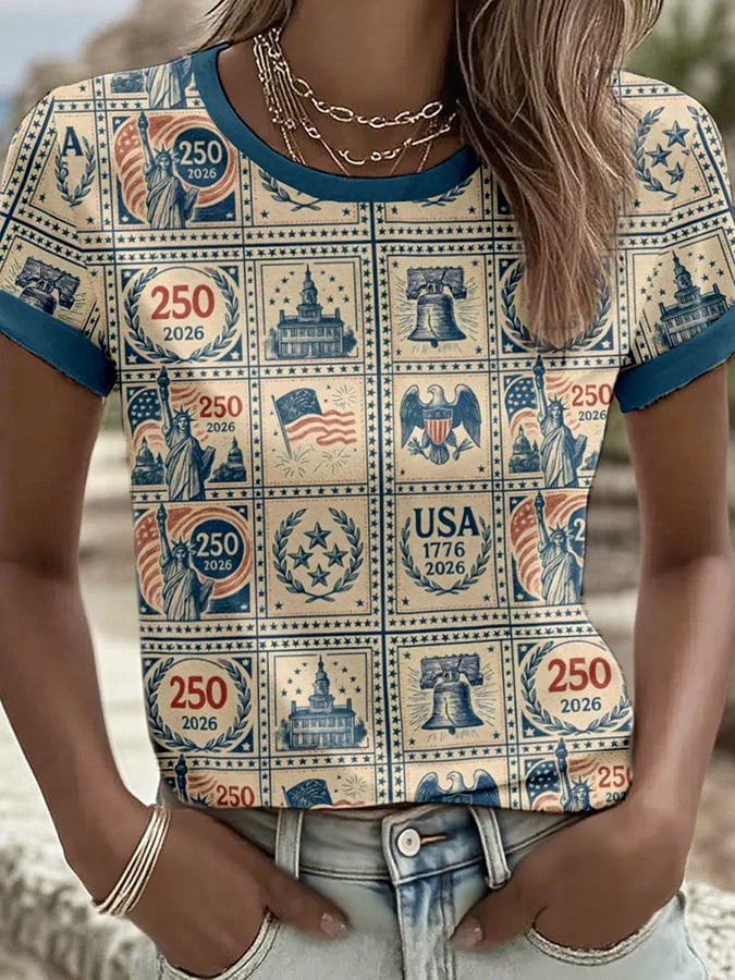 Women's  America 250th Anniversary Print T-Shirt