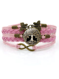 Tree Of Life Pink Braided Bracelet