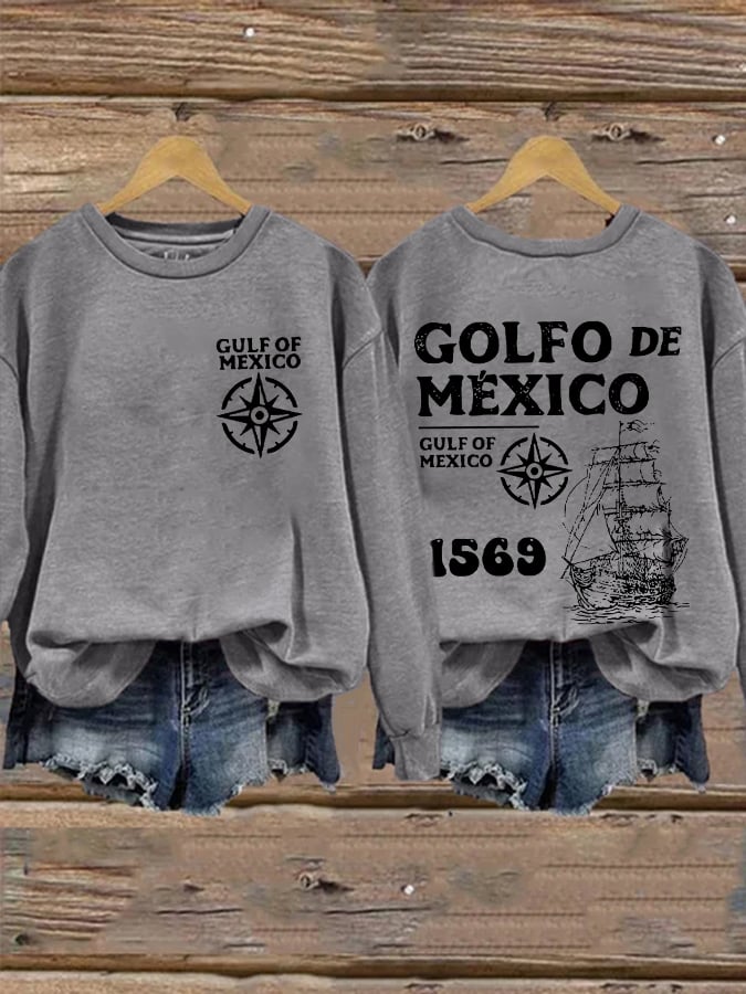 Women'S Gulf Of Mexico Print Sweatshirt