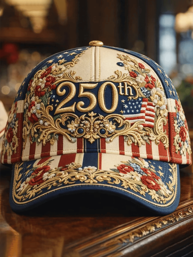 Unisex 250th Anniversary Floral Art  Print Hat