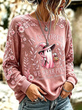 Women's Breast Cancer Halloween  Print Hoodie