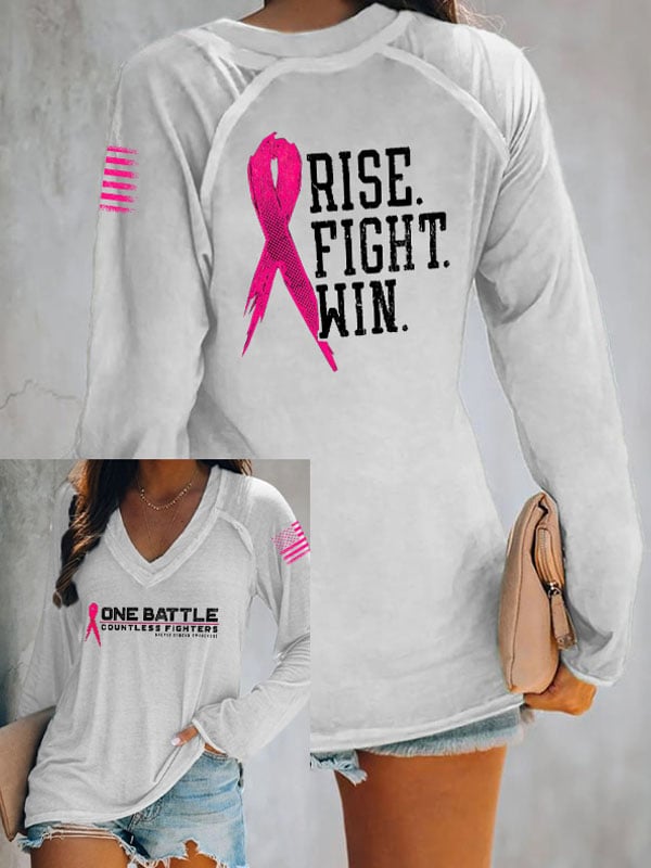 Women'S Rise. Fight. Win. Print T-Shirts