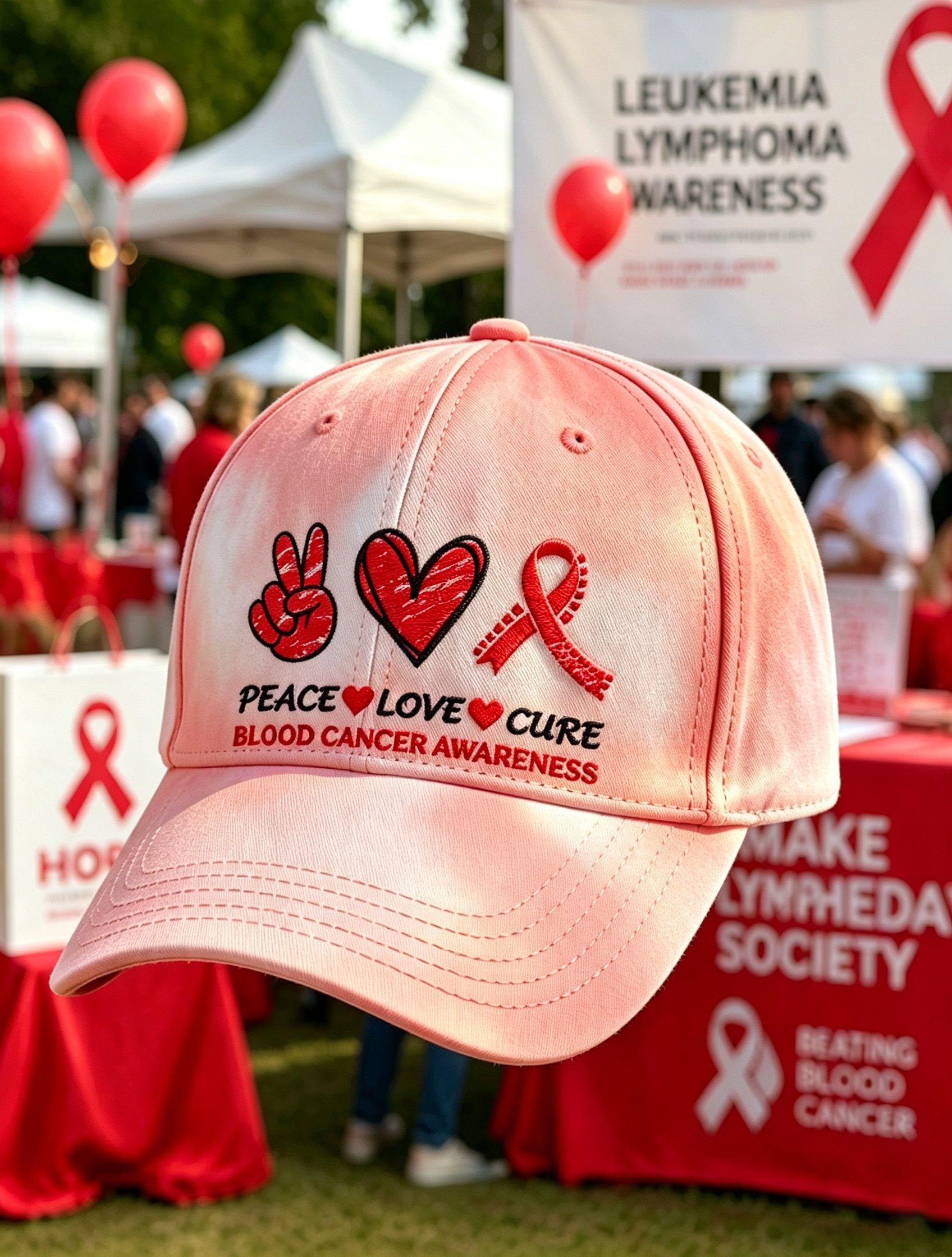 Unisex Blood Cancer Print Baseball Cap