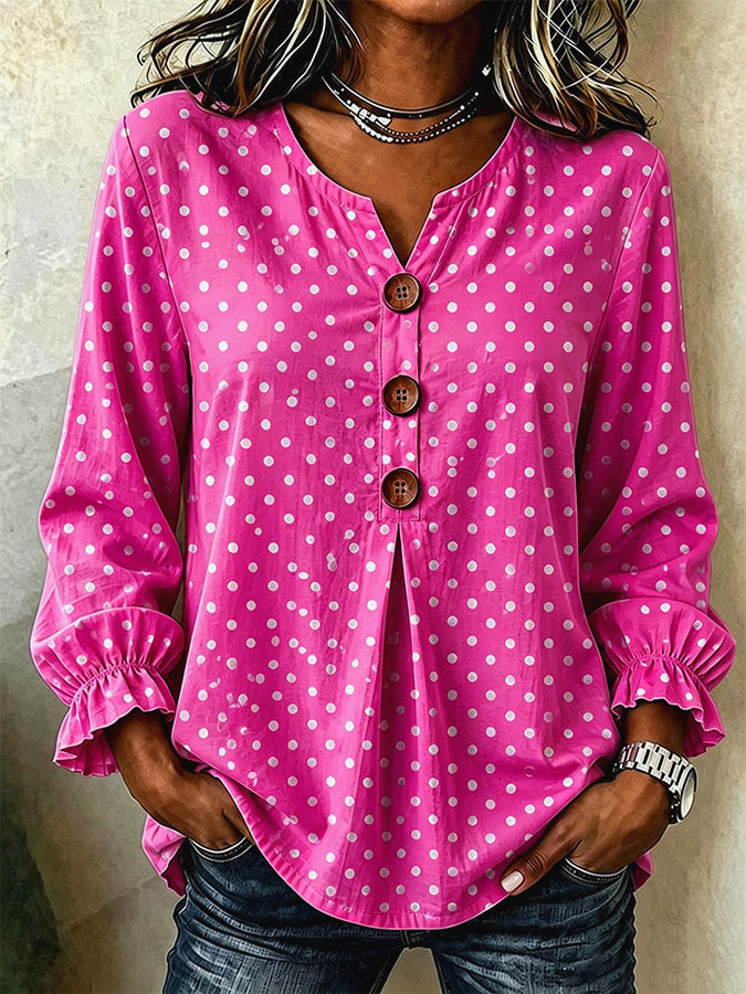 Women'S Casual Solid Color Cotton And Linen Shirt