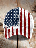 Unisex Retro Flag Print Hat