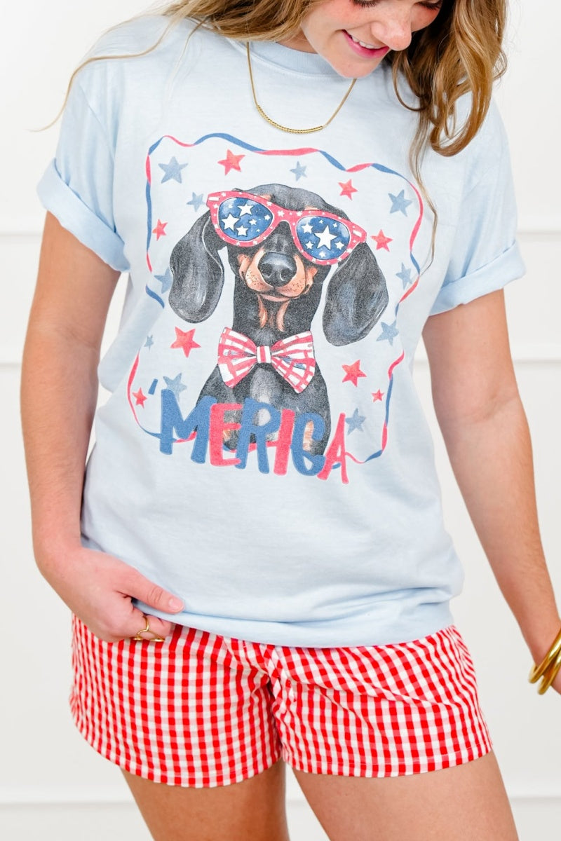 Plus/Reg Short Sleeve "Merica" Graphic Tee