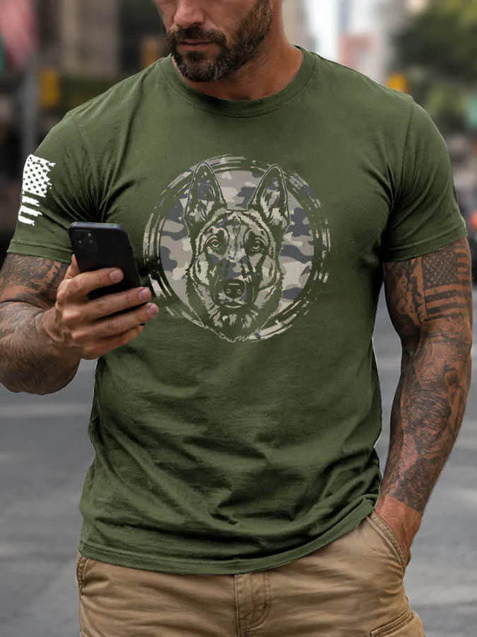 K-9 Pattern 100% Cotton T-Shirt