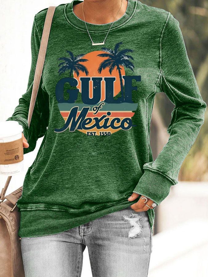 Women's Gulf of Mexico Est 1550 Printed Short-Sleeved T-Shirt