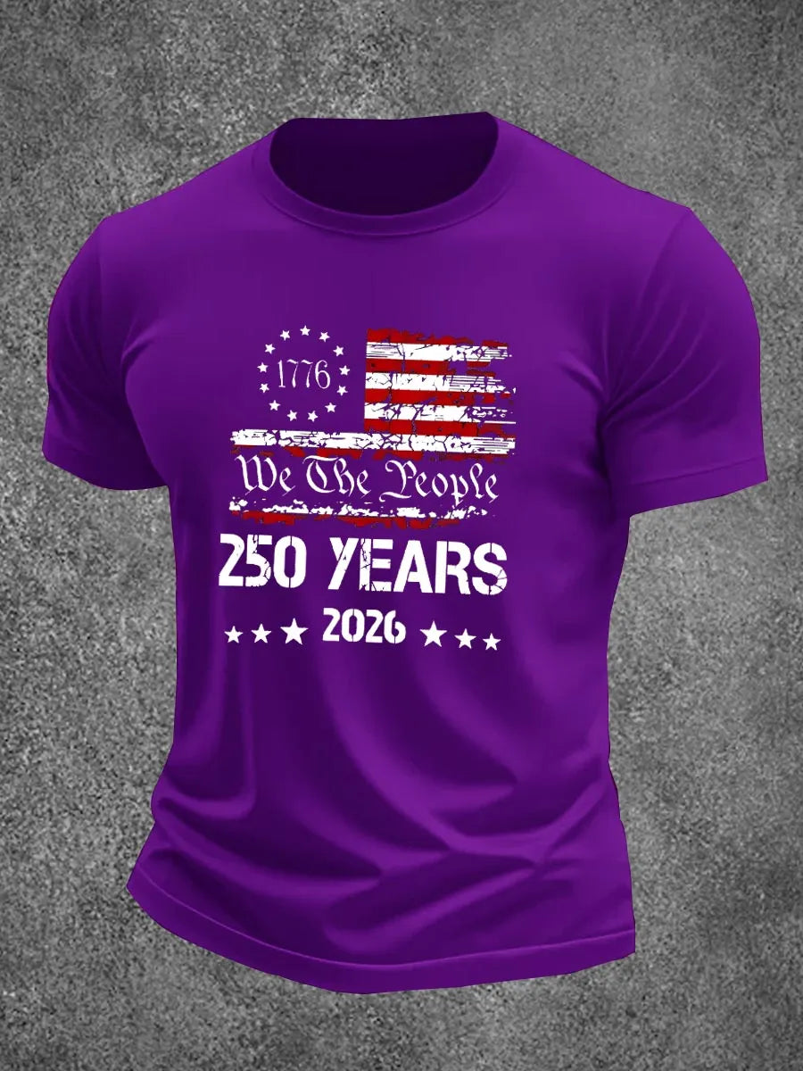 We The People 250 Years  2026 Pattern 100% Cotton T-Shirt